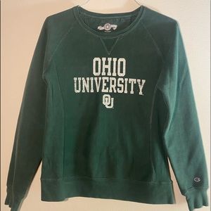 Ohio University OU Green Crew Neck Sweater Pullover